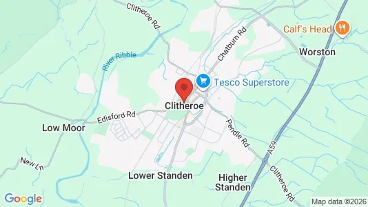 Houses for rent i Clitheroe - Lancashire - kort over placeringen