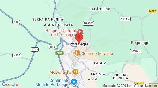 Apartments for rent i Portalegre - kort over placeringen