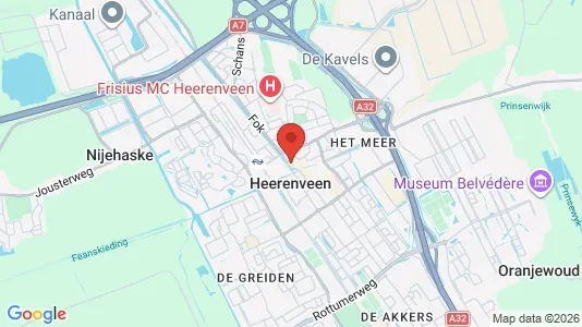 Apartments for rent i Heerenveen - kort over placeringen