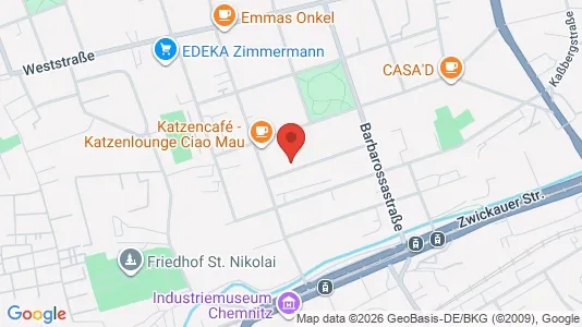 Apartments for rent i Chemnitz - kort over placeringen
