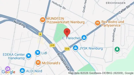 Apartments for rent i Nienburg/Weser - kort over placeringen