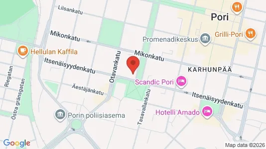 Apartments for rent i Pori - kort over placeringen