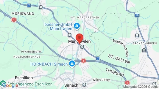 Houses for rent i Münchwilen - kort over placeringen