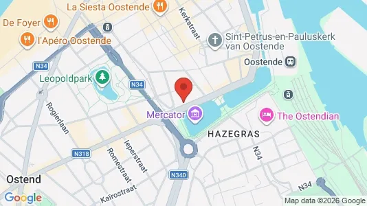 Apartments for rent i Oostende - kort over placeringen