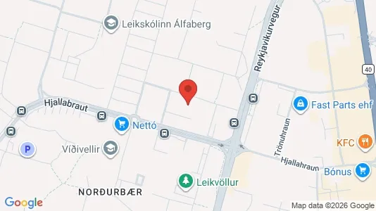 Apartments for rent i Hafnarfjörður - kort over placeringen