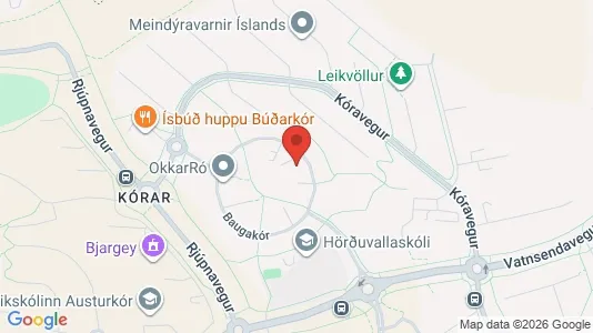 Apartments for rent i Kópavogur - kort over placeringen
