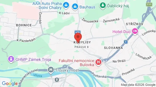Apartments for rent i Praha 8 - kort over placeringen