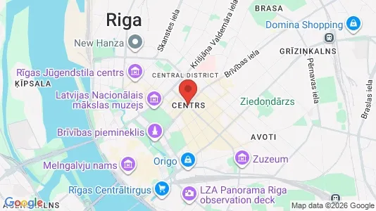 Apartments for rent i Riga Centrs - kort over placeringen