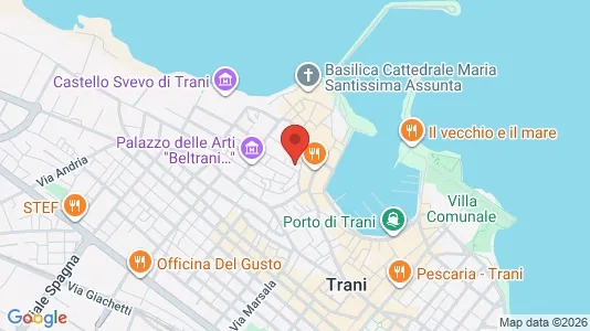 Apartments for rent i Trani - kort over placeringen