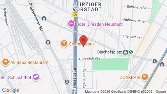 Apartments for rent i Dresden - kort over placeringen
