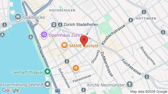 Apartments for rent i Zürich Distrikt 8 - kort over placeringen