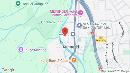 Apartments for rent i Zürich District 2 - kort over placeringen