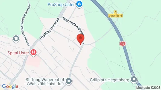 Apartments for rent i Uster - kort over placeringen