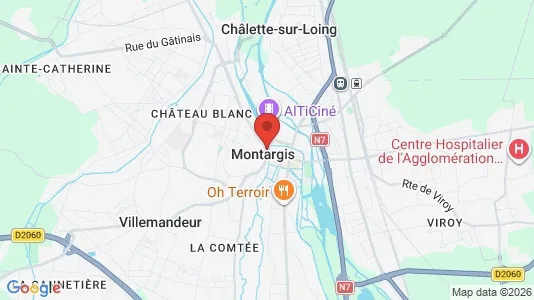 Apartments for rent i Montargis - kort over placeringen