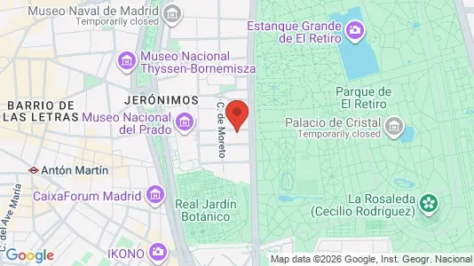 Apartments for rent i Madrid Retiro - kort over placeringen