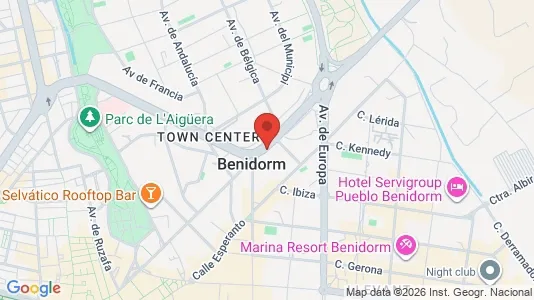 Apartments for rent i Benidorm - kort over placeringen