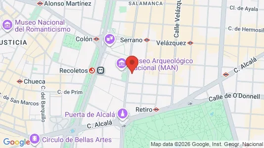 Apartments for rent i Madrid Salamanca - kort over placeringen