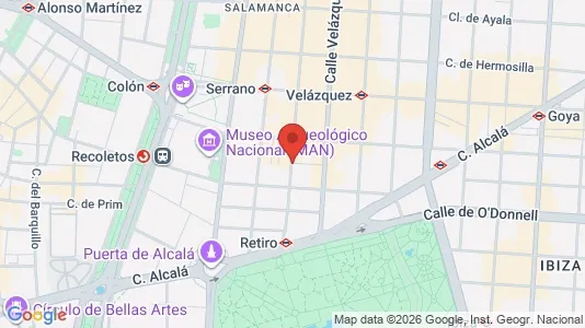 Apartments for rent i Madrid Salamanca - kort over placeringen