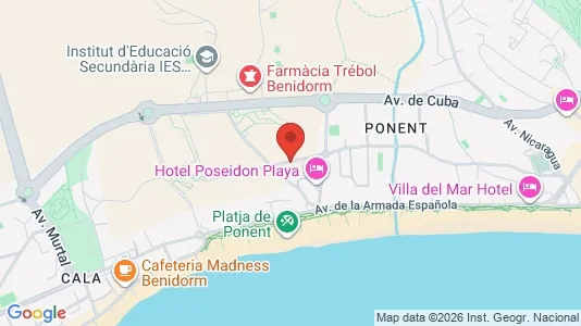 Apartments for rent i Benidorm - kort over placeringen