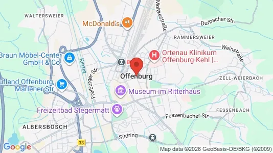 Apartments for rent i Ortenaukreis - kort over placeringen