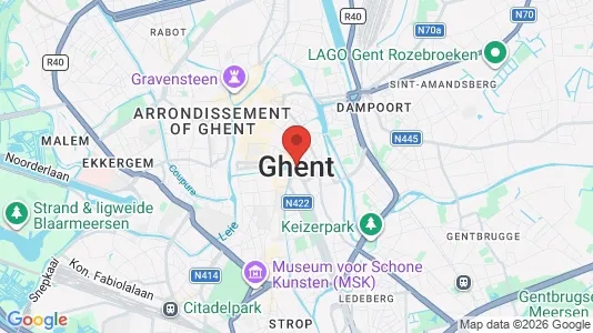 Apartments for rent i Stad Gent - kort over placeringen