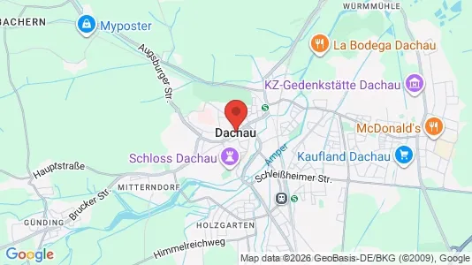 Apartments for rent i Dachau - kort over placeringen