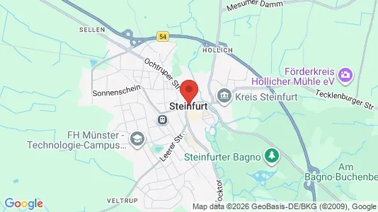 Apartments for rent i Steinfurt - kort over placeringen