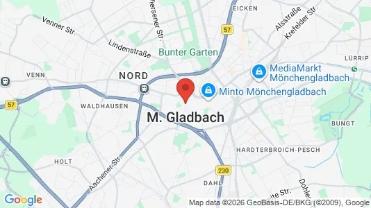 Apartments for rent i Mönchengladbach - kort over placeringen