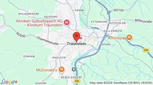 Apartments for rent i Traunstein - kort over placeringen