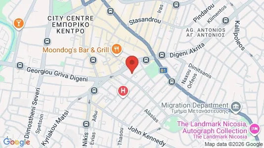 Apartments for rent i Nicosia Lefkosia - kort over placeringen