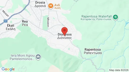 Apartments for rent i Dionysos - kort over placeringen