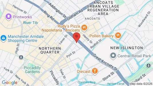 Apartments for rent i Manchester - Lancashire - kort over placeringen