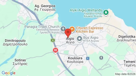 Apartments for rent i Aigialeia - kort over placeringen
