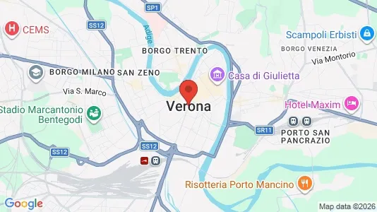 Apartments for rent i Verona - kort over placeringen