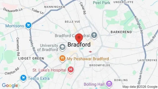 Houses for rent i Bradford - West Yorkshire - kort over placeringen