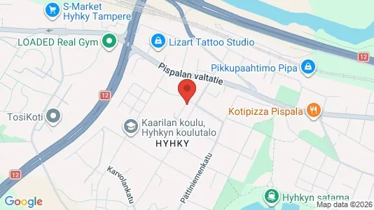 Rooms for rent i Tampere Lounainen - kort over placeringen