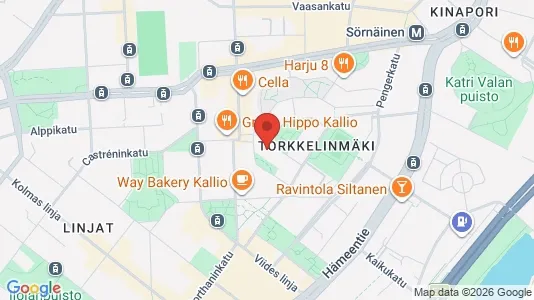 Rooms for rent i Helsinki Keskinen - kort over placeringen