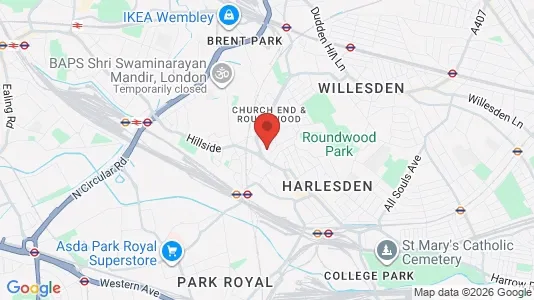 Apartments for rent i London NW10 - kort over placeringen
