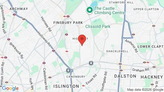 Apartments for rent i London N5 - kort over placeringen