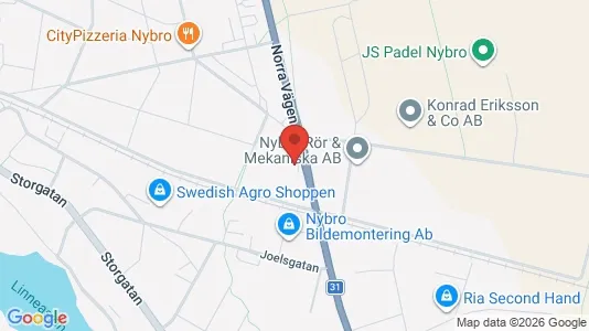 Apartments for rent i Nybro - kort over placeringen