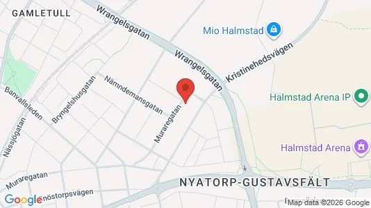 Apartments for rent i Halmstad - kort over placeringen