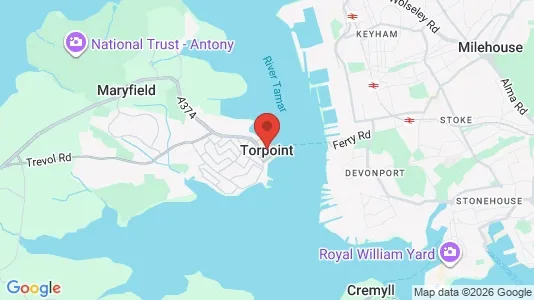 Apartments for rent i Torpoint - Cornwall - kort over placeringen