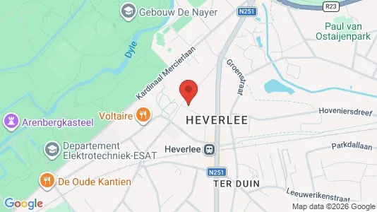Rooms for rent i Leuven - kort over placeringen