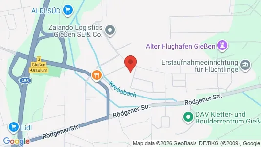 Apartments for rent i Gießen - kort over placeringen