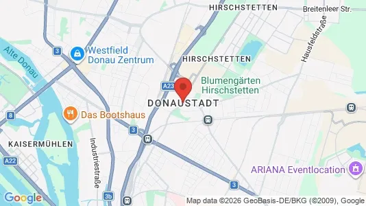 Apartments for rent i Vienna Donaustadt - kort over placeringen