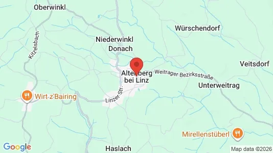 Apartments for rent i Altenberg bei Linz - kort over placeringen