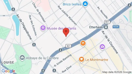 Apartments for rent i Brussels Elsene - kort over placeringen