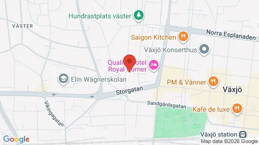 Apartments for rent i Växjö - kort over placeringen