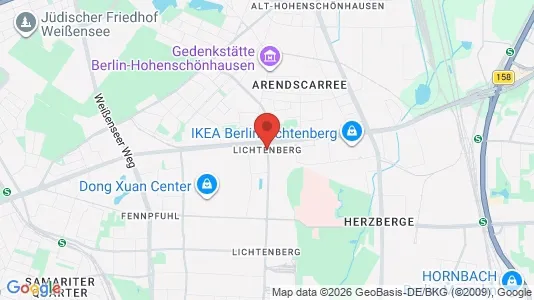 Apartments for rent i Berlin Lichtenberg - kort over placeringen