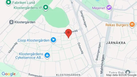 Apartments for rent i Lund - kort over placeringen